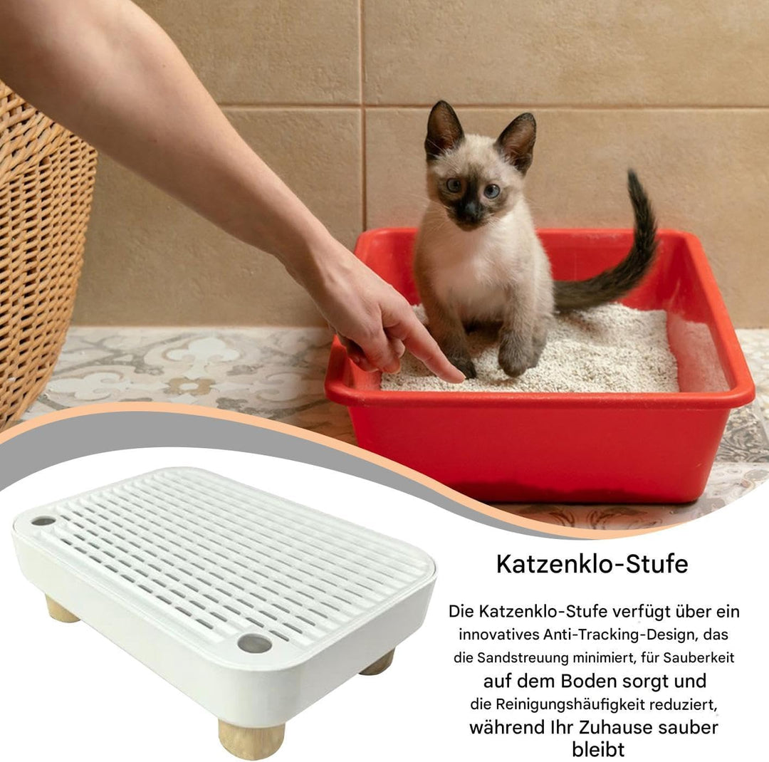 Katzenklo Rampe,Stufe Für Ältere Katzen Mit Filterfunktion | rutschfeste Kätzchen Katzenklo Matte -
