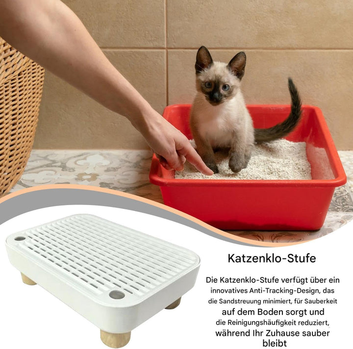 Katzenklo Rampe,Stufe Für Ältere Katzen Mit Filterfunktion | rutschfeste Kätzchen Katzenklo Matte -
