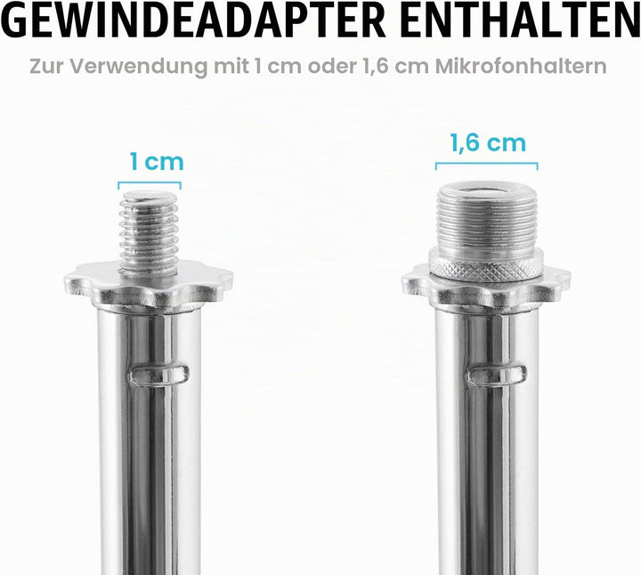 Tiger MCA14-CM Mikrofonständer mit Rundfuss - Chrom Chrome Runde Base Single, Chrome Runde Base Sing