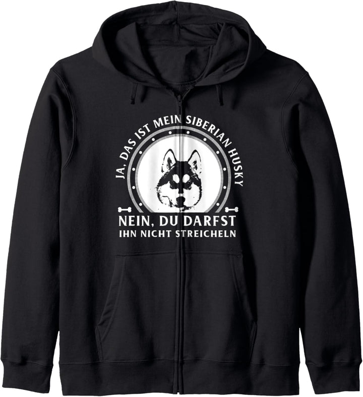 Ja das ist mein Siberian Husky Kapuzenjacke