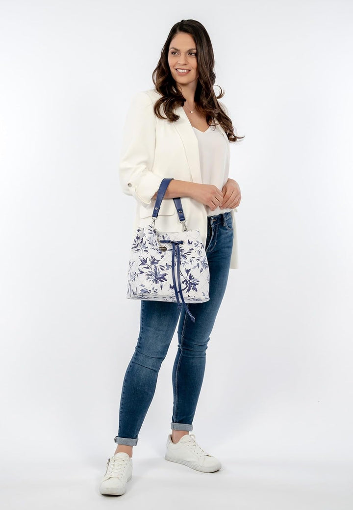 Tamaris Damen Schultertasche Kordelzug Umhängeriemen Anastasia Flower 32412 Flower 988, Flower 988