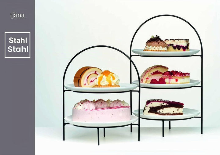 Ritzenhoff &amp; Breker Tjäna Etagère 3-stufig, 37 cm, Servierturm für 3 Teller (18-21 cm), Gummierte Sc