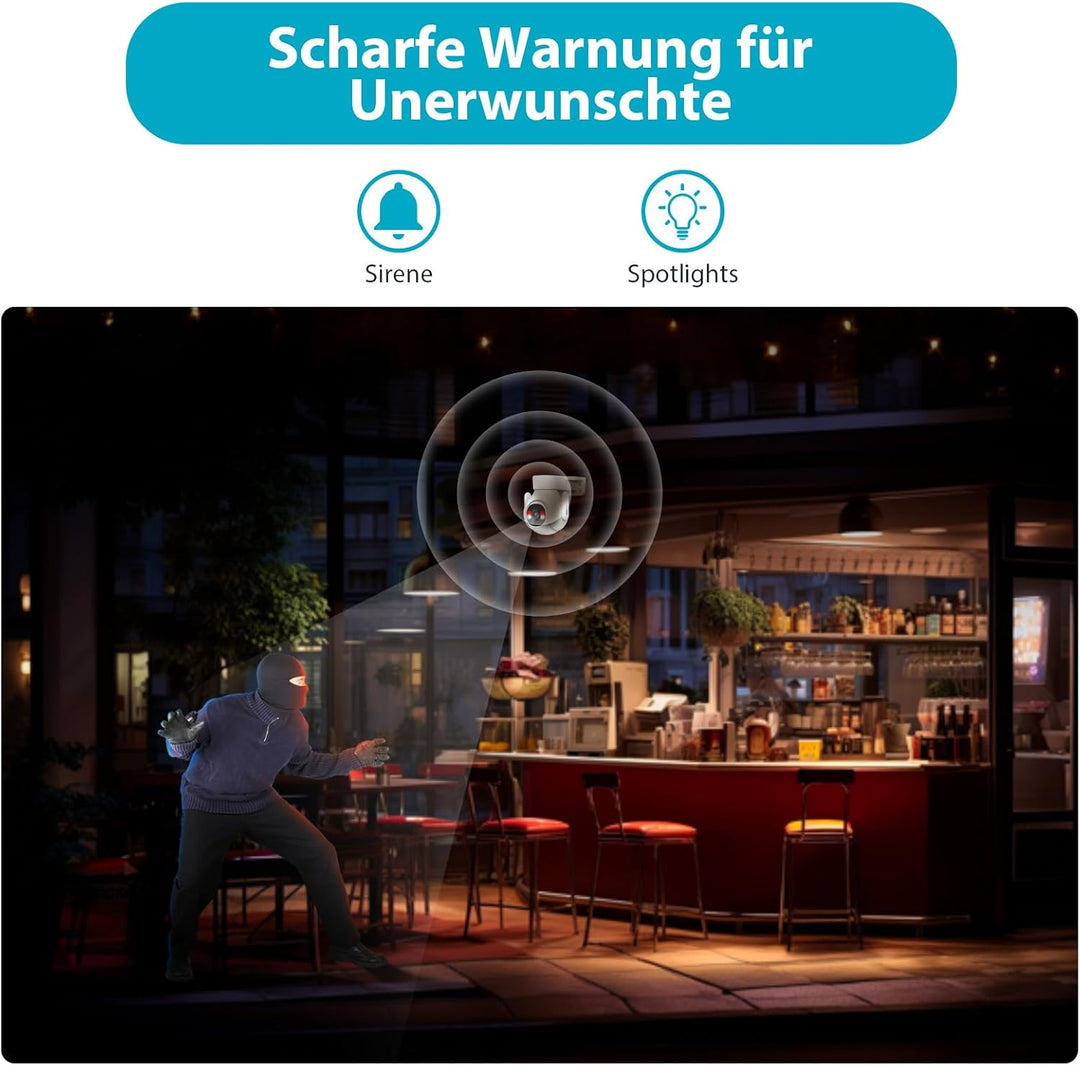 Dahua P5B-PV 5MP Überwachungskamera Aussen, Kamera Überwachung Aussen, Camera Outdoor mit KI-Erkennu
