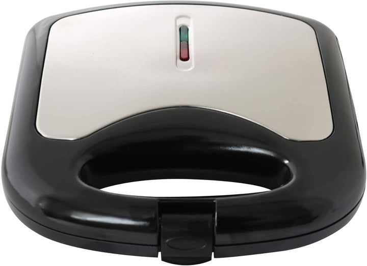 Deski Sandwichmaker 750 Watt Schwarz silber Sandwichtoaster Maker