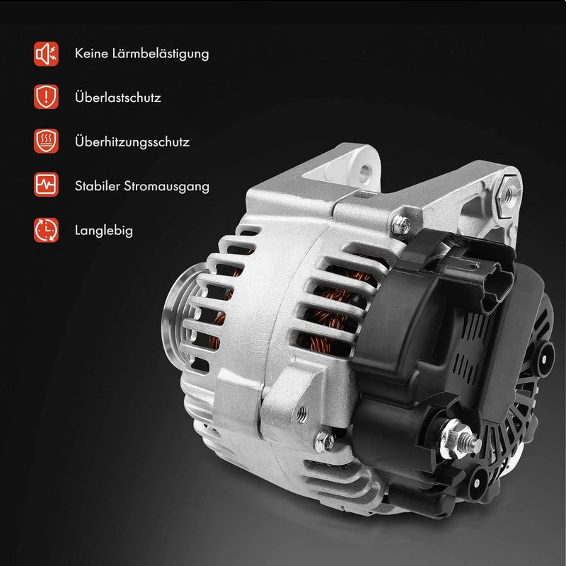 Frankberg Lichtmaschine Generator Kompatibel mit Grand Scénic II 1.9L 2.0L 2004-2009 Laguna II 2.0L