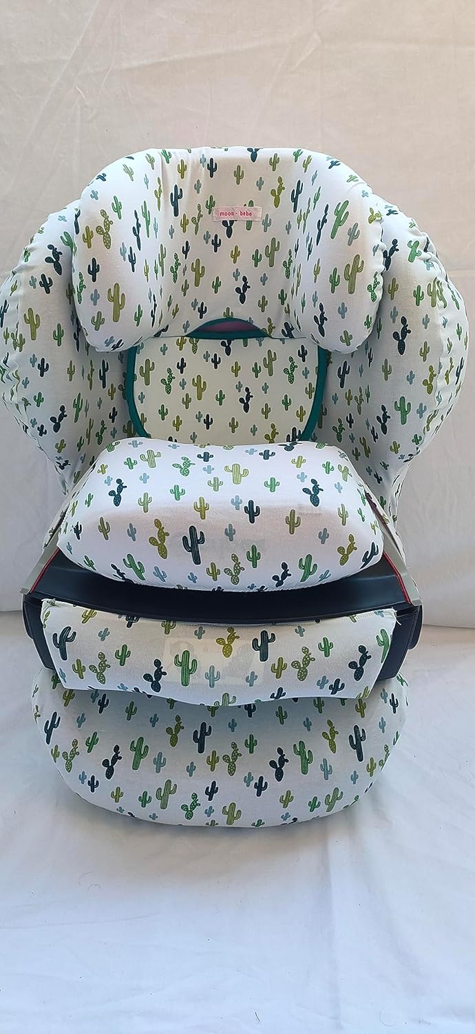 moon-bebe Bezug kompatibel mit Cybex Silver Juno 2-Fix Autositz (Weiss), weiss