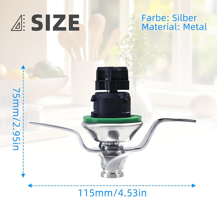 Mixmesser für Thermomix TM5/6, Messer aus Edelstahl Ersatz kompatibel mit Küchenmaschine, Ersatzmess