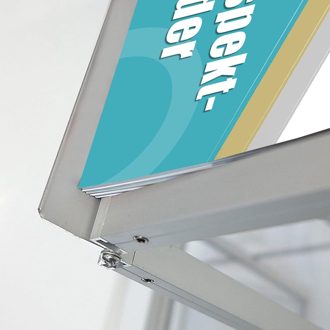 DisplayLager - Prospektständer, Faltbar Inkl. Tragekoffer aus Alu. Bodenprospektständer Hochformat F