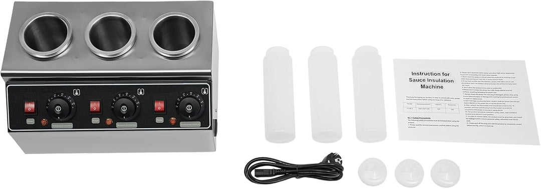Edelstahl SchokoladenwäRmer Schokoladen SaucenwäRmer SchokowäRmer 3 Pot Wet WäRme SossEnwäRmer Flasc