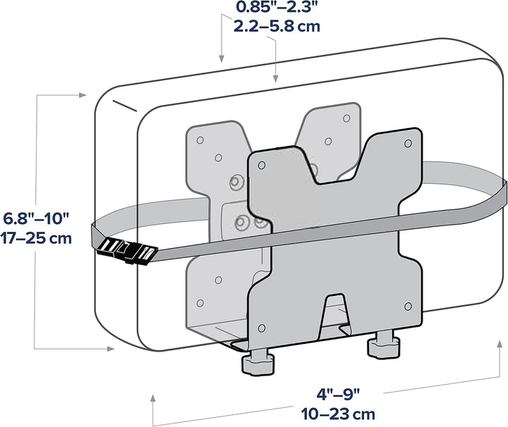 Ergotron Thin Client Mount - Montageset (Halter, Befestigungsmaterial, Gurt) für PC - Schwarz - Mast