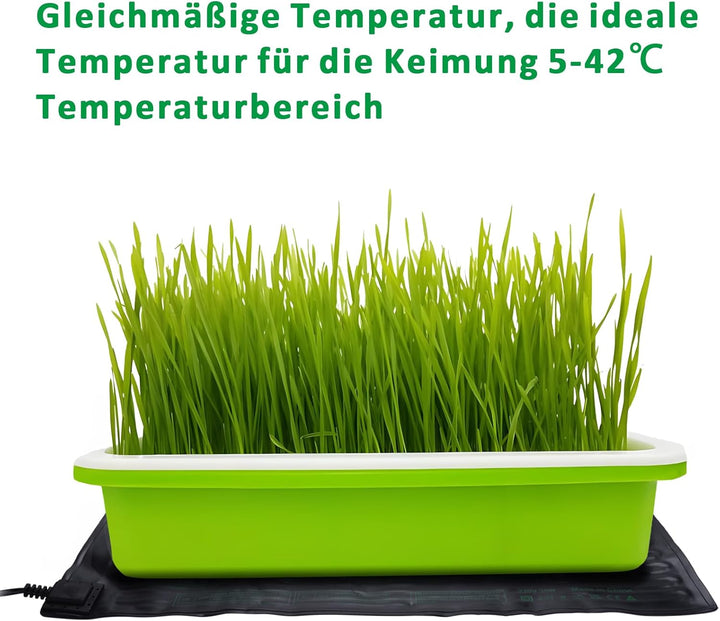 DERNORD Pflanzmatte Heizmatte 30W 25.5 X 53 cm Pflanzen Wasserdicht Heating Pad for Gemüse Blumen Se