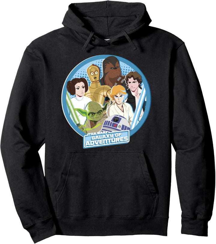 Star Wars Galaxy Of Adventures Group Shot Circle Poster Pullover Hoodie