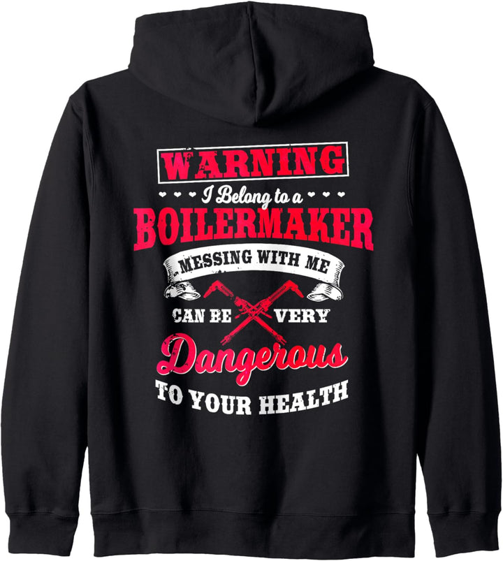 Boilermaker Wife Design auf der Rückseite der Kleidung Kapuzenjacke