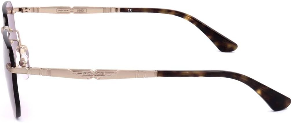 Police SPLF69 Brille, Shiny Camel mit Coloured Parts, 55 für Herren, Shiny Camel with coloured parts