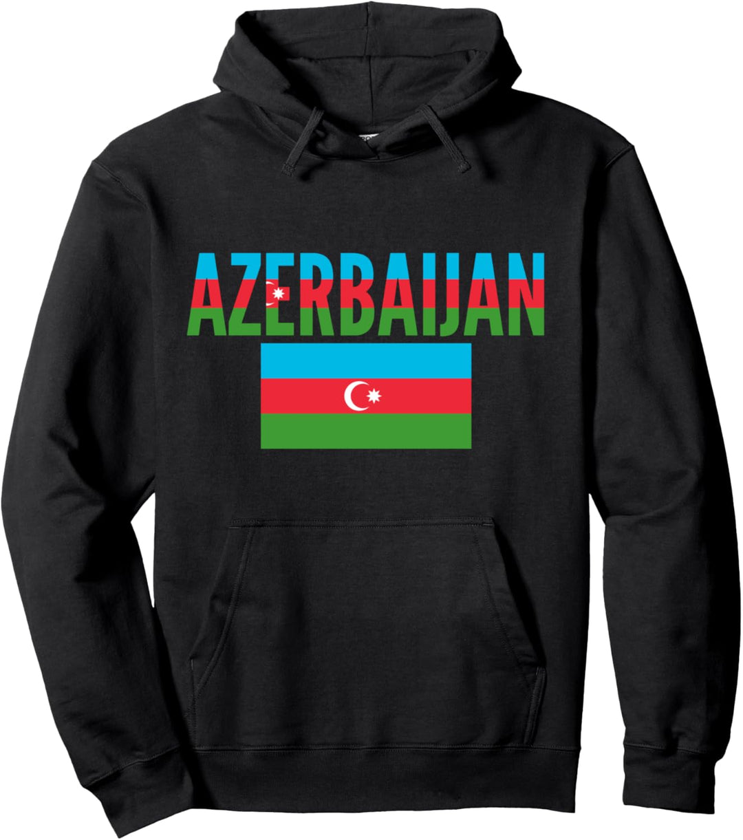 Azerbaijan Country Flag - Azerbaijani Pullover Hoodie