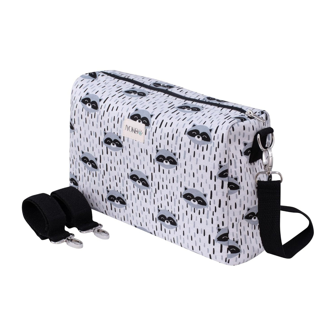 JYOKO Kids Kinderwagentasche 30 x 20 x 10 cm + verstellbare Verankerungshaken + verstellbarer Schult