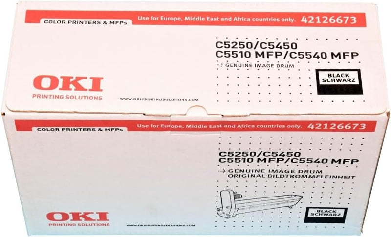 OKI 42126673 Trommeleinheit für Laserdrucker C5250 C5450 C5510 MFP C5540 MFP, schwarz, schwarz