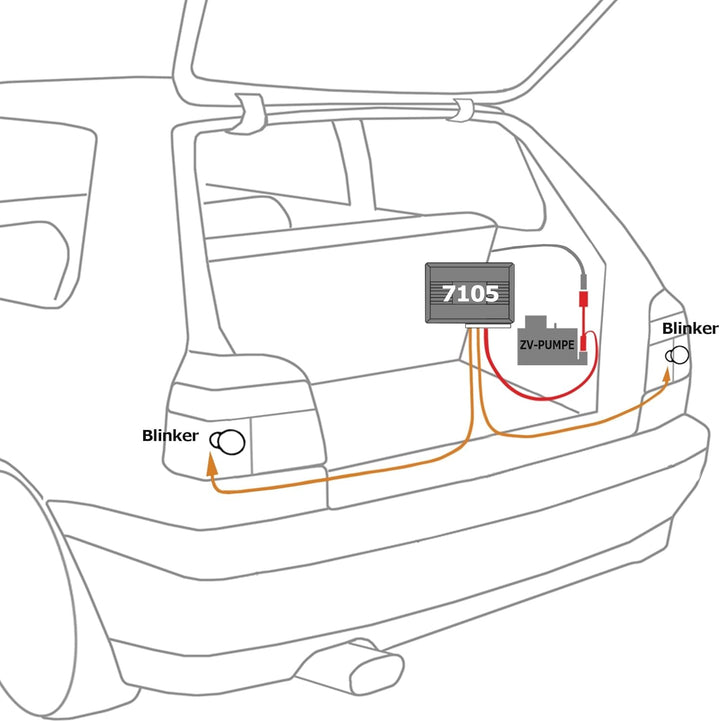 JOM Car Parts &amp; Car Hifi GmbH 7105-3 Keyless Open-S mit Klappschlüssel, Funkfernbedienung für Zentra