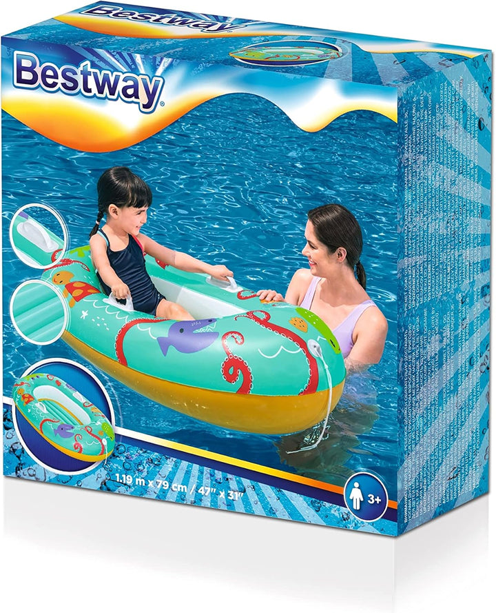 Bestway Happy Crustacean Kinder-Schlauchboot Krusti 110 x 64 x 25 cm