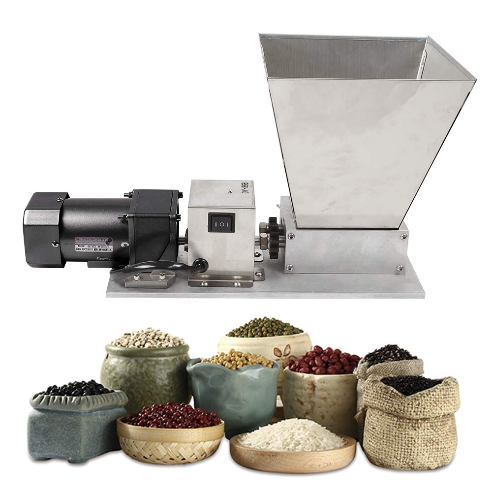 220V 60W Elektrische Getreidemühle Malzmühle Schrottmühle, 4L Gerstenmühle Malzbrecher Getreidemühle