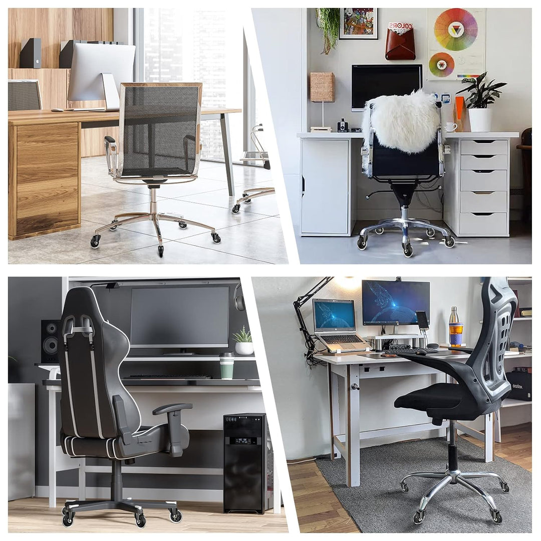 Bürostuhl Rollen 5er Set,Rollen für Bürostühle 11mm x 22mm,Universal Hartbodenrollen für Bürostuhl S