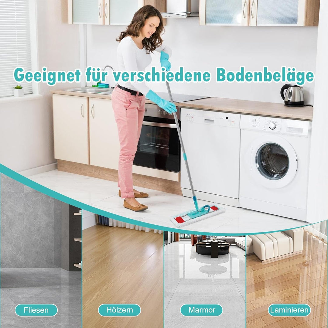 6 Stück Wischbezug für Leifheit Profi XL Micro Duo / Profi XL Cotton Plus, Mikrofaser Ersatzbezug fü