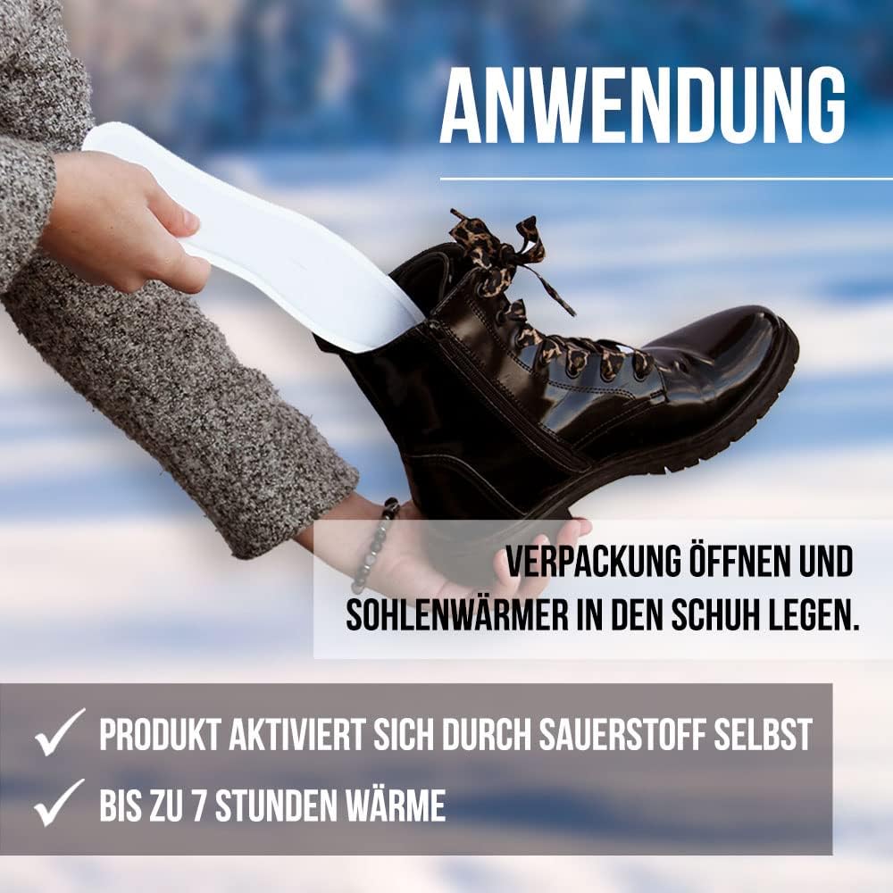 HELLO HEAT -WARMPACK- 5, 10 oder 30 Paar Sohlenwärmer in Gr. S (36-40) oder L (41-45) I Schuhheizung