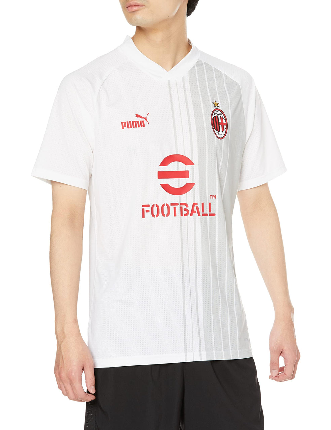 AC Milan Herren Prematch Jersey T-Shirt L White-tango Red, L White-tango Red