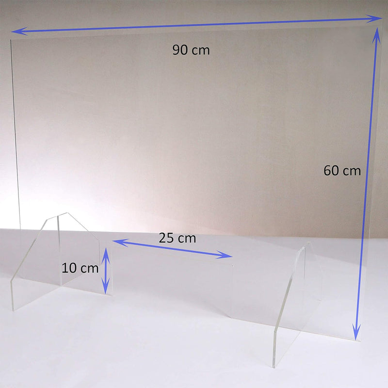 Queence | Hochwertiger Spuckschutz aus Acrylglas | Ideal für Verkaufs-/ und Empfangstresen | Thekena