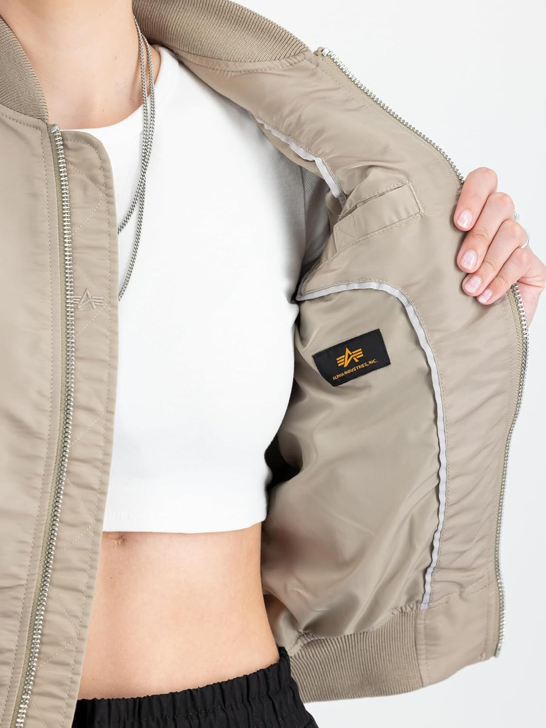 ALPHA INDUSTRIES Damen Bomberjacke, XS Vintage Sand