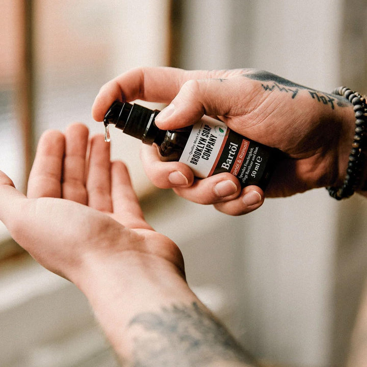 Bartpflege Set für Männer - Brooklyn Soap Company Beard Essentials Bundle - mit Bartöl 50 ml & Barts