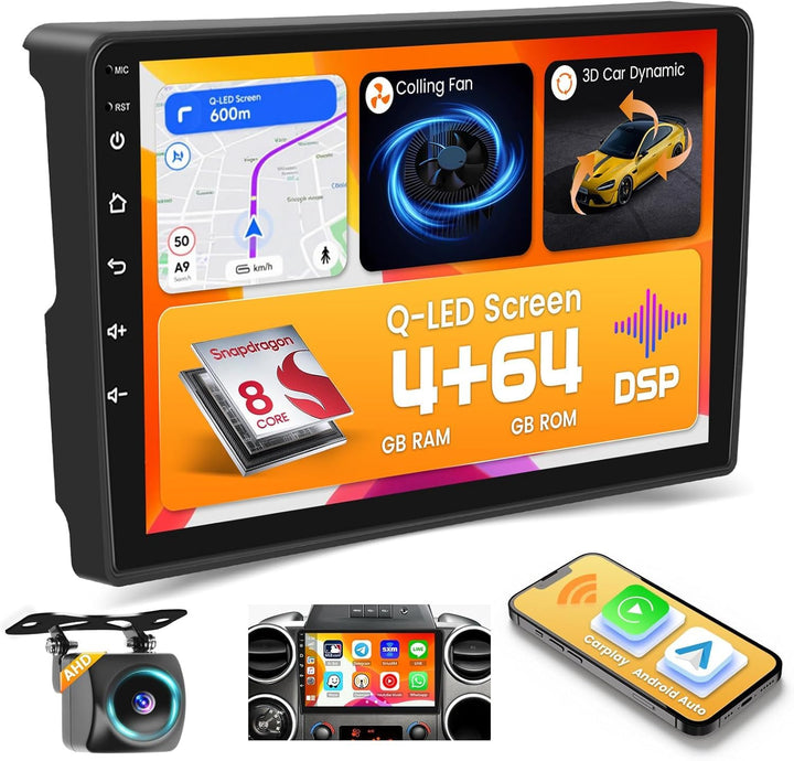 Hikity Qualcomm Snapdragon 8-Core 4+64G Android 15 Autoradio für Citroen Berlingo B9/Peugeot Partner