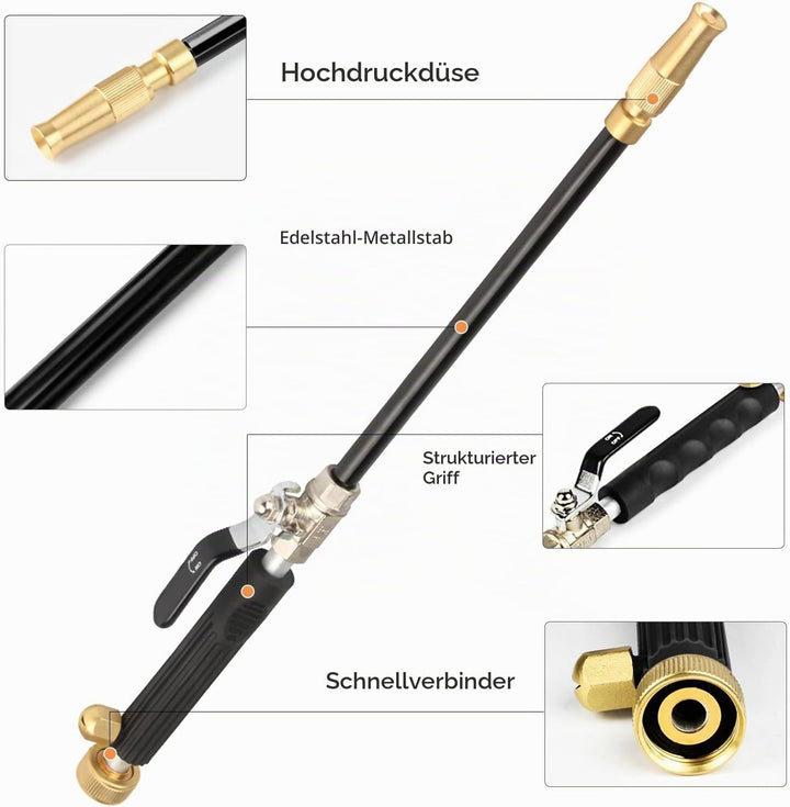 GES Jet Hochdruck-Hochdruckreiniger, Hochdruckschlauch Düsen-Hochdruckreiniger Stab Ausziehbares Gar