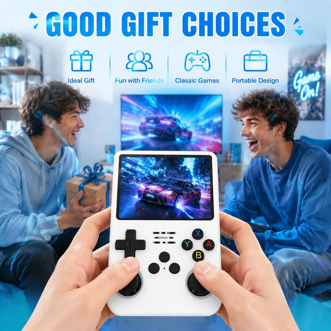 Anbernic RG351M Handheld Spielkonsole WiFi/Bluetooth, Retro Konsole mit 64G TF Card 2500 Spiele, RK3