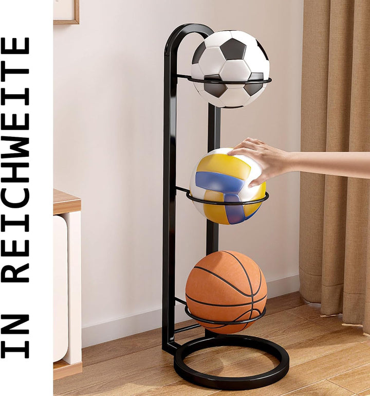 Ballständer, Ballregal, Vertikale Ballaufbewahrung, Ball Rack, Ball Display Ständer für Basketball,