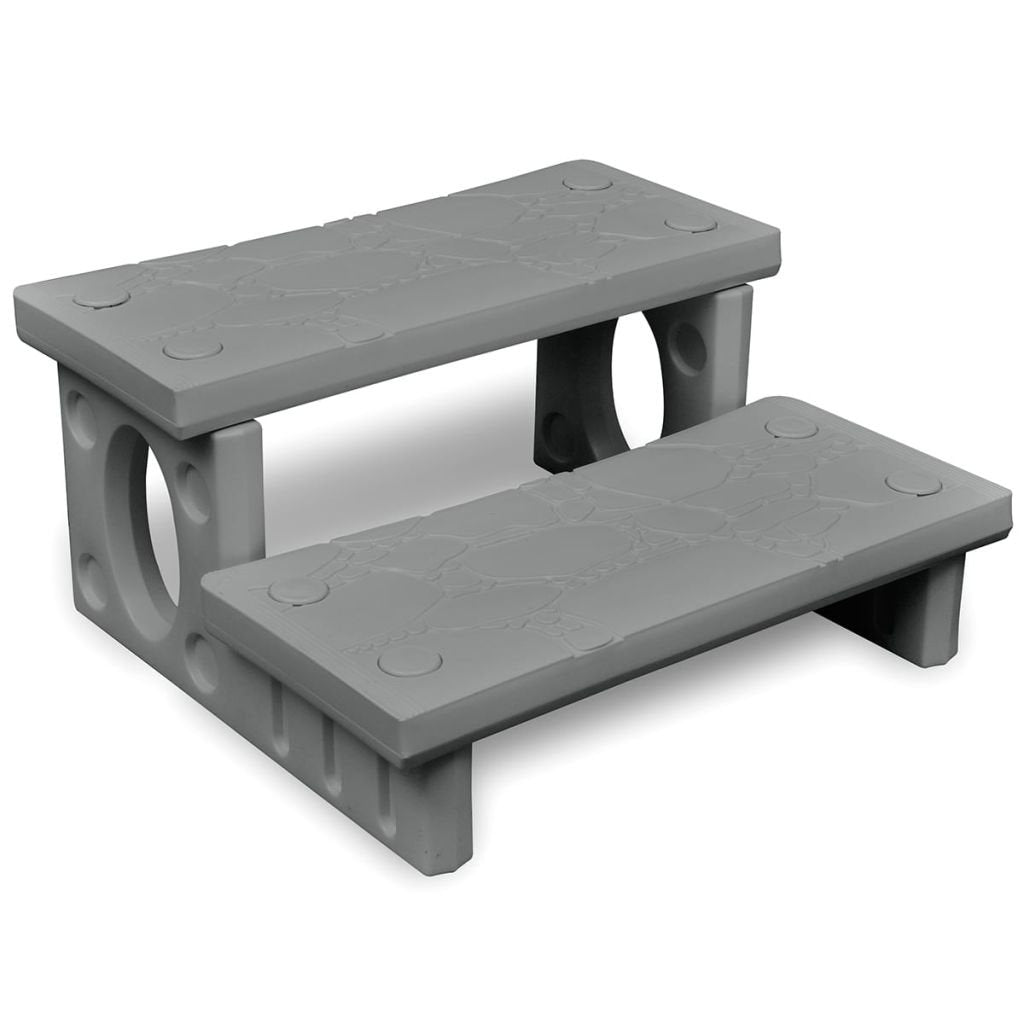 pedkit Einstiegstreppe Whirlpooltreppe Kunststoff Spa-Treppe Einstiegshilfe Rutschsicher mit 2 Stufe