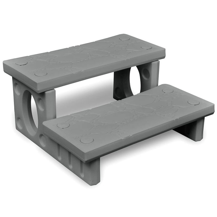 pedkit Einstiegstreppe Whirlpooltreppe Kunststoff Spa-Treppe Einstiegshilfe Rutschsicher mit 2 Stufe