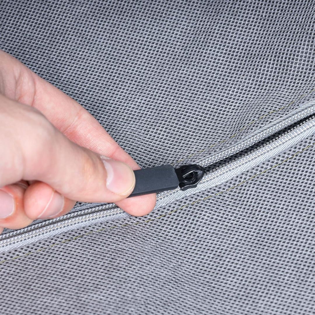 COVER IT Kleidersack Lang mit Reissverschluss für Reisen 100x60cm Grau 5er Set Kleiderhülle für Anzu
