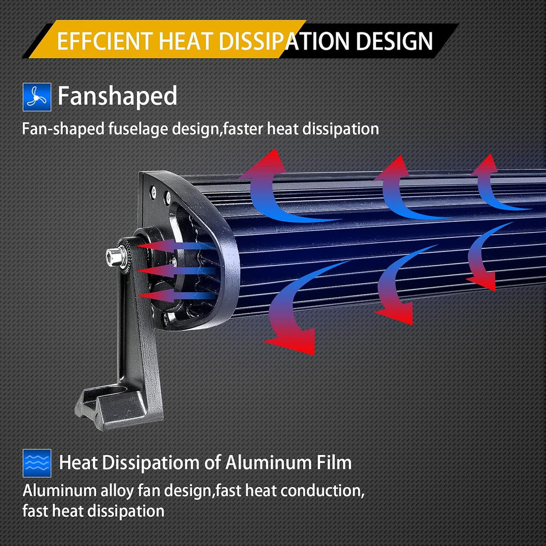 AUXTINGS 127cm 288W Flood Spot LED-Arbeitsleuchte Bar led Scheinwerfer Off Road LKW SUV 4WD Fahren N