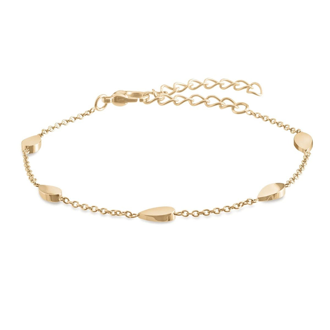 Boccia Damen Armband aus Titan in der Farbe Gold, antiallergen, 21cm, 03024-02
