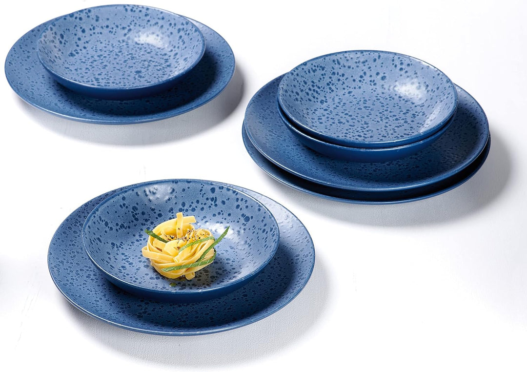 Tafelservice Kitwe, 8-teilig, Blau Blau Tafelservice, Blau Tafelservice