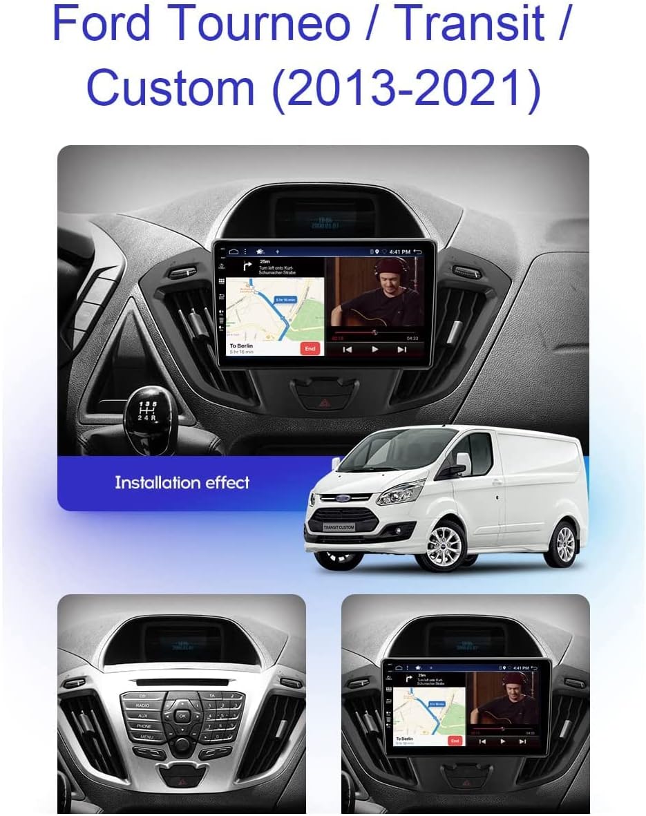 YUNTX [2GB+32GB] Android 12 Autoradio mit Navi für Ford Tourneo/Transit/Custom (2013-2021)-9 Zoll To