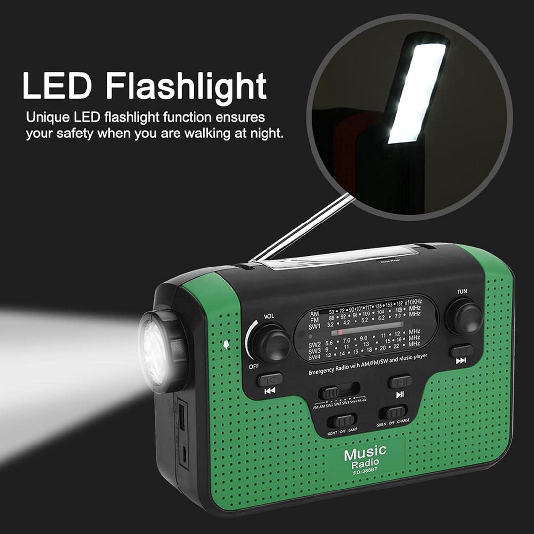 Notfall Solar Handkurbel Radio, RD-388 FM/AM/SW Solar Handkurbel Radio, mit LED Taschenlampe, Unters