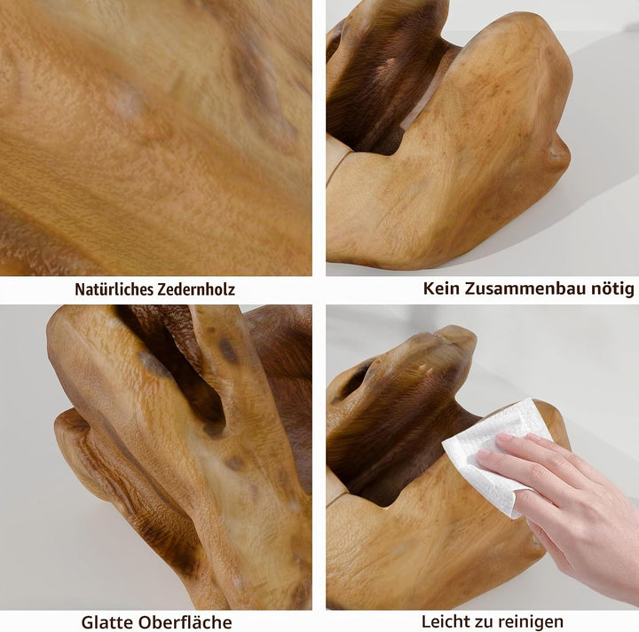 Wurzelholz Weinregal - Wurzelholzkunst Flaschenregal aus Holz, Dekorationsobjekt aus Wurzelholz für
