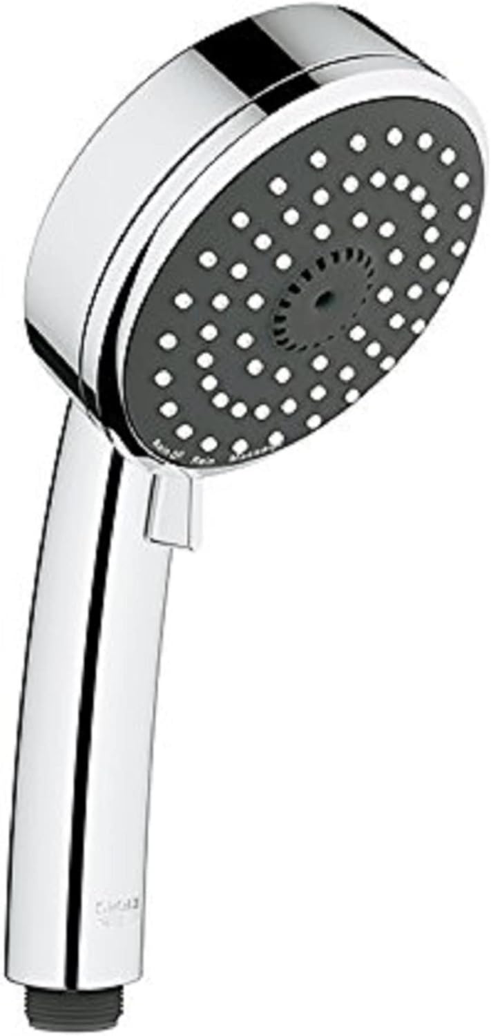 Grohe Handbrause Vitalio Comfort, 26092000, Duschkopf mit 3 Strahlarten, StarLight Oberfläche, CoolT