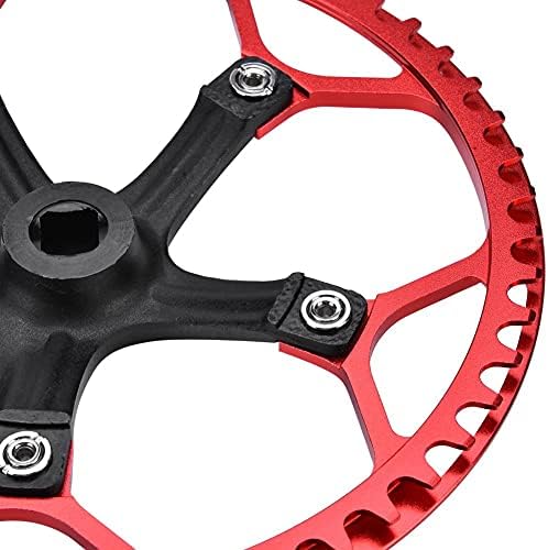 Alomejor Fahrrad Kurbelgarnitur 45T 47T Singlespeed Crankset 170mm Kettenblatt Kettensatz 2 Farben f