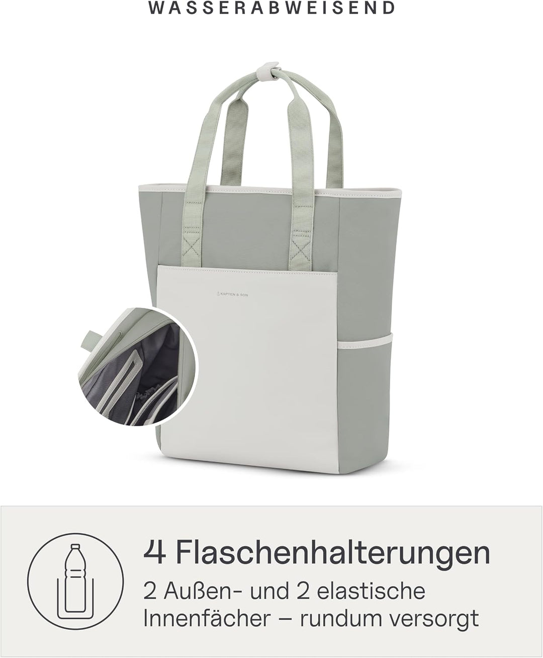 Kapten &amp; Son Rucksack Lindby Diaper Set 18 L | 2in1 Wickelrucksack &amp; Wickeltasche mit Kinderwagen- u