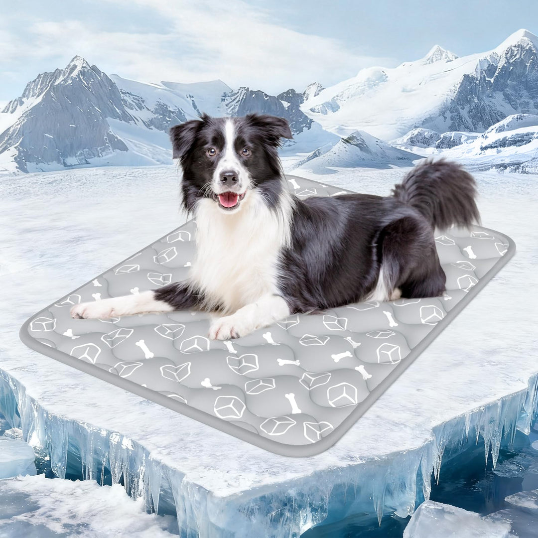Rywell Kühlmatte für Hunde 110x80 cm, Plus Version, Selbstkühlend mit Arc-Chill-Gewebe, Verdickt, Fa