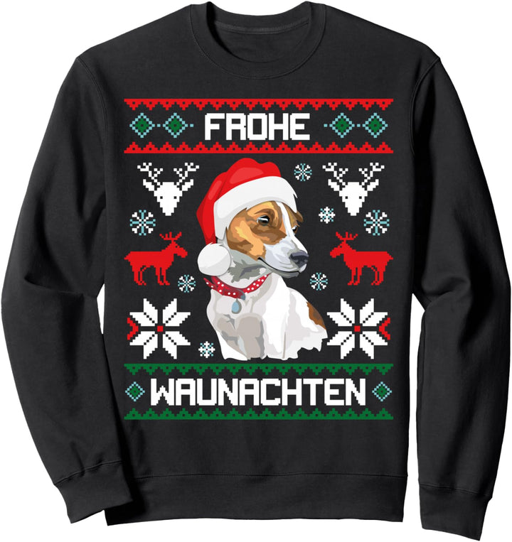 Jack Russell Terrier Frohe Waunachten Weihnachten Hund JRT Sweatshirt