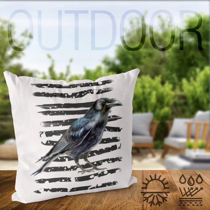 VOID Krähe Kissenbezug Kissenhülle Outdoor Dekoration Winter Vogel Halloween Herbst Weihnachten Tier